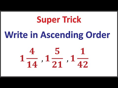 fractions in ascending order | how to write fraction in ascending order | compare mixed fractions