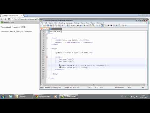 005 Como escrever instruções em JavaScript