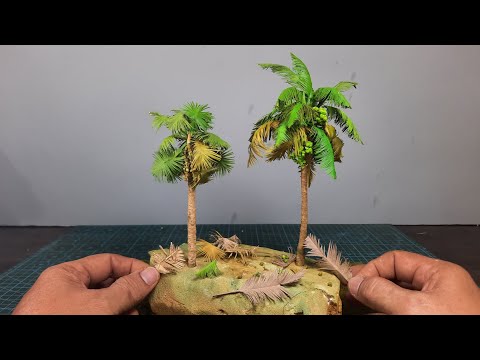 Diorama | Coconut Palm Tree Step by step Tutorial