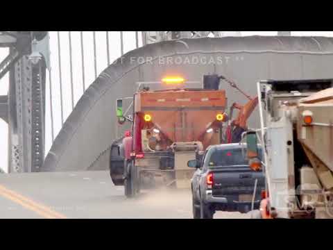 12-24-2021 Bourne, MA - Snowfall - Cape Cod - Holiday Travel - Truck Sanders - Aerials