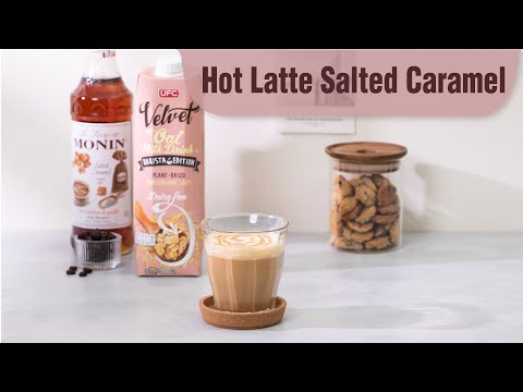 How To Make Hot Latte Salted Caramel | DIY Coffee | UFC Velvet Oat Milk Barista