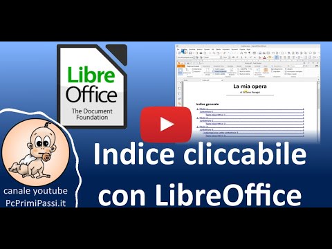 Creare un indice cliccabile con LibreOffice