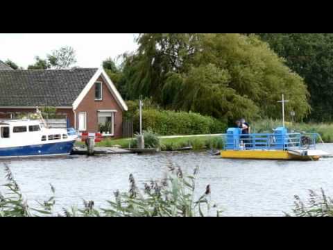 Netherlands Bicycle ferry Krommenie-West-Knollendam Noord-Holland Fietspont zelf slingeren