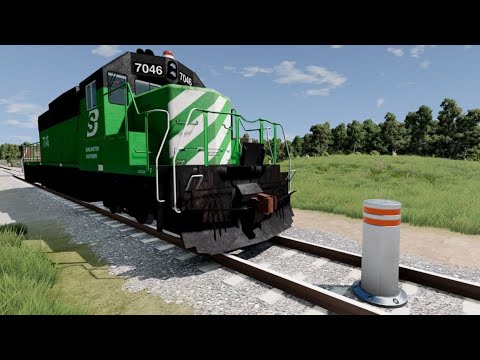 Trains & Bollards | BeamNG.Drive Episode 3