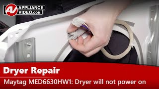 Maytag Dryer Repair - Will Not Power On - Door Switch