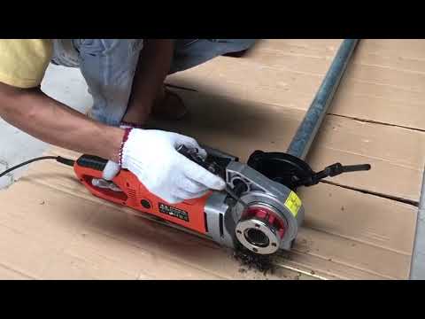 Portable hand held Electric Pipe Threader With 6 Dies Threading Machine