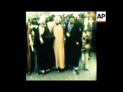 SYND 19 1 79 HUGE CROWD DEMOSTRATING PEACEFULLY IN TEHRAN