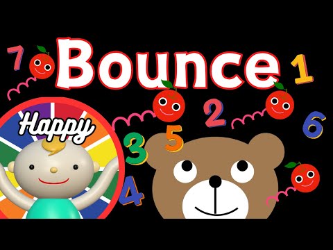 Baby Sensory.【Bounce】🐻🍎High contrast animation with cute sounds.Calm baby.