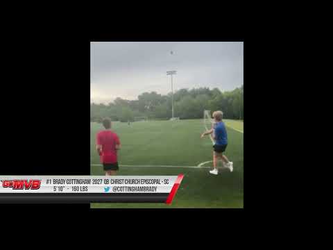 🏈TRAINING HIGHLIGHTS BRADY COTTINGHAM '27 QB🏈