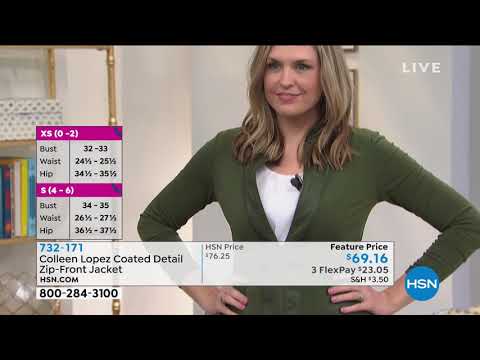 Colleen Lopez Coated Detail ZipFront Jacket