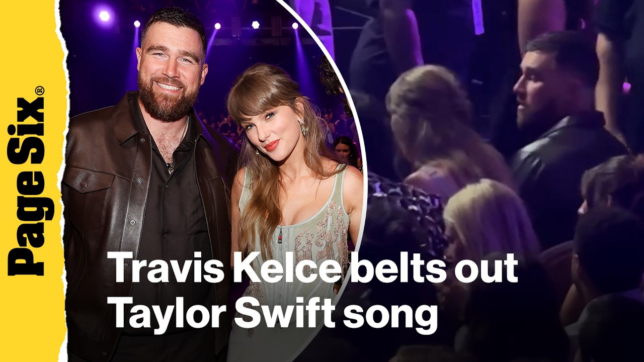 Travis Kelce sings along to 'Opalite' on date night w/ Taylor Swift at iHeartRadio Music Awards 2026