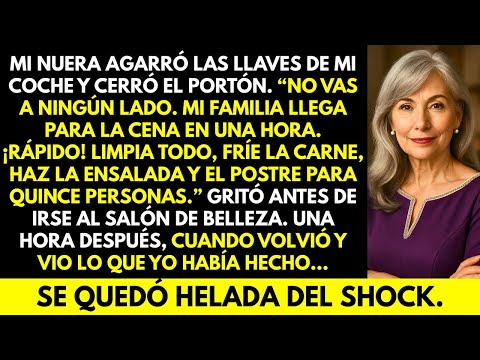 "¡Mi familia llega en una hora! ¡Fríe esos bistecs, rápido!" gritó mi nuera.Cuando volvió del salón…