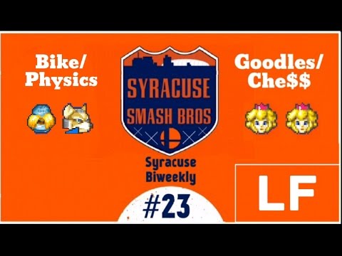 Syracuse Biweekly #23 - Melee Doubles - Bike/Physics (Sheik,Fox) vs. Goodles/Che$$ (Jigs,Peach)