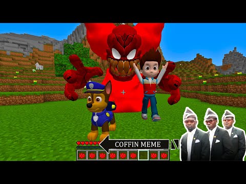 Trikky Phase 3 VS Paw Patrol Ryder and Chase in Minecraft - Coffin Meme