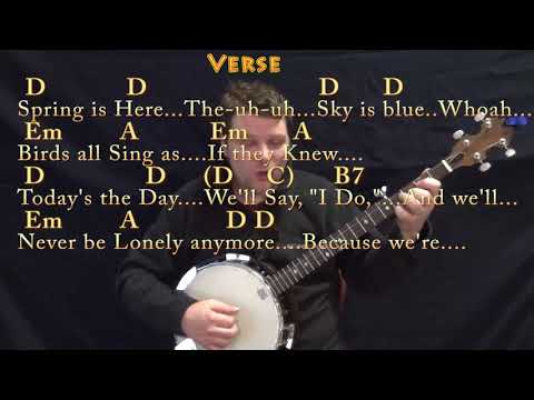 Chapel of Love (The Dixie Cups) Banjo Cover Lesson in D with Chords/Lyrics