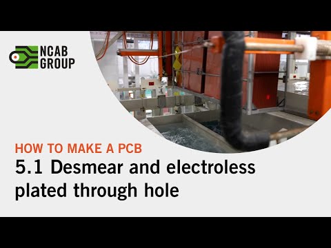 Desmear and electroless plated through hole | How to make a PCB step 5.1