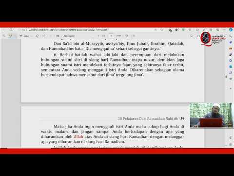 SYARAH 30 PELAJARAN RAMADAN NABI 