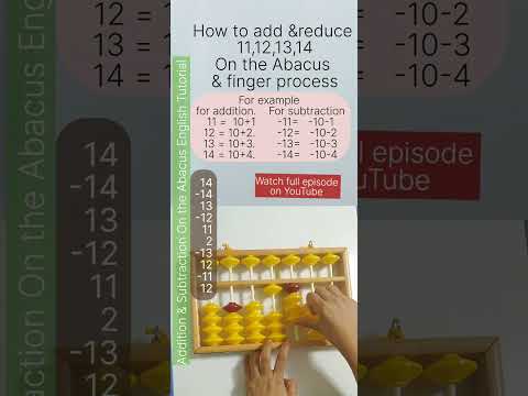 How to add & Subtract 11,12,13,14 on the Abacus watch full episodes check my description box #abacus