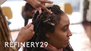 A Loc Expert Gives My Hair a Fresh Retwist & Barrel Roll | Hair Me Out | Refinery29