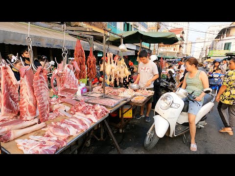 Mixed Market Food Scenes @Rusian Market & BBK Market in Phnom Penh CAMBODIA