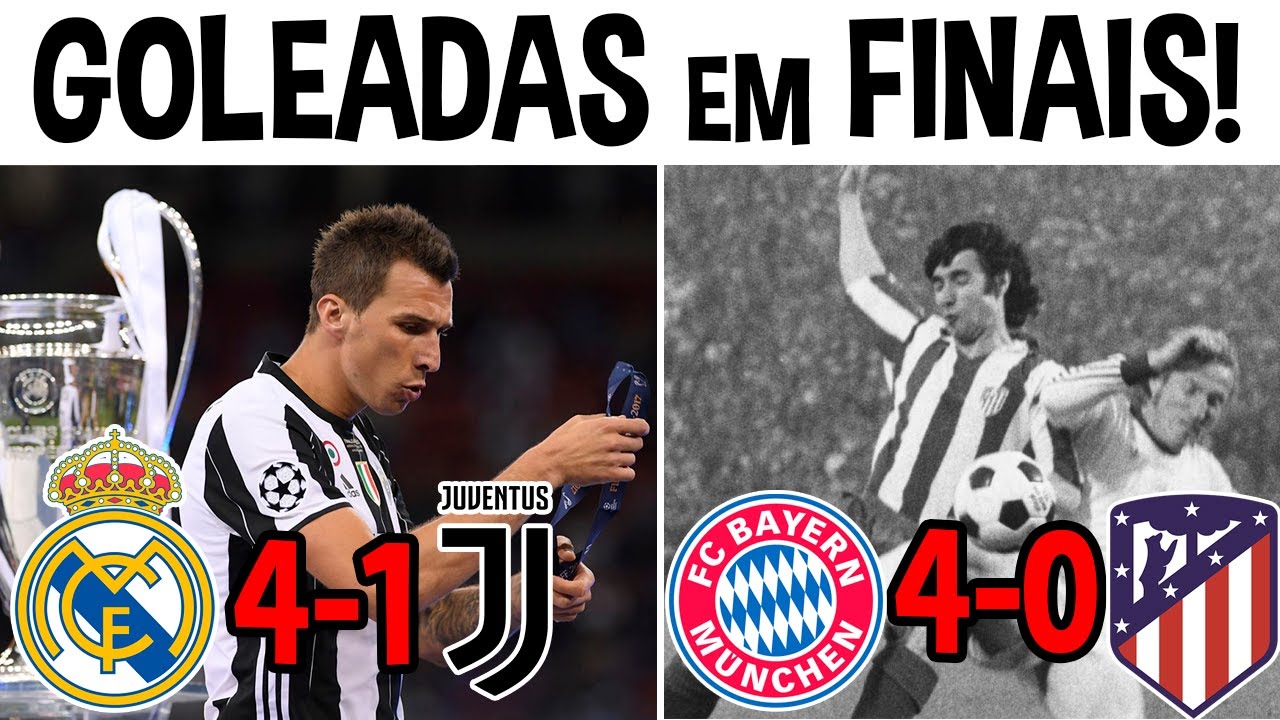 As MAIORES GOLEADAS em FINAIS de Champions!!