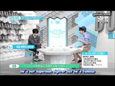 ENG SUB 140926 Super Idol Chart Show SungJong called his mom