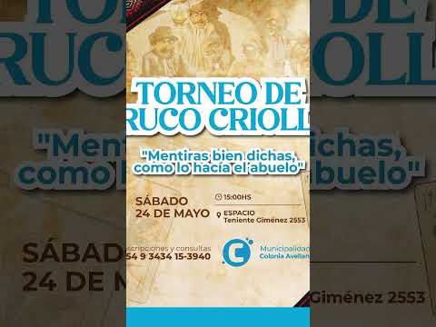 Sábado 24/05/25. 15 hs. Colonia Avellaneda, Prov. de Entre Rios. #locosxeltruco #truco