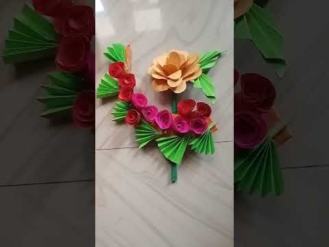 Beautiful Paper Flower For bouquet✨# Hansika's world #aesthetic #diy #papercraft