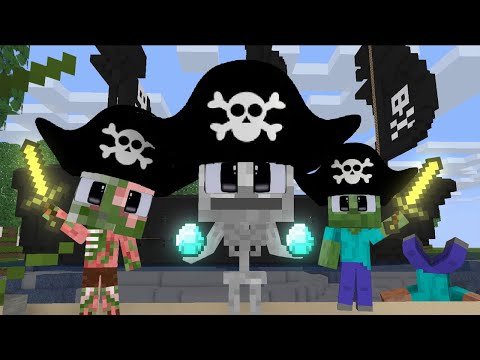 MONSTER SCHOOL : PIRATE TREASURE HUNT CHALLENGE WITH BABY MONSTER - FUNNY ANIMATION