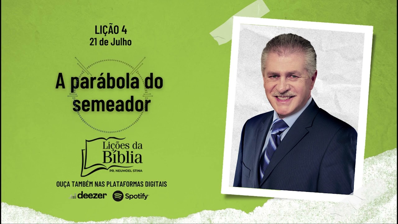 A parábola do semeador - Domingo, 21 de Julho| Lições da Bíblia com Pr Stina
