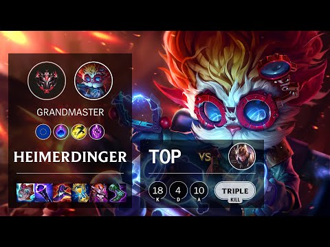 Heimerdinger Top vs Quinn - EUW Grandmaster Patch 11.4