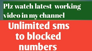 Send free SMS even to persons who blocked you