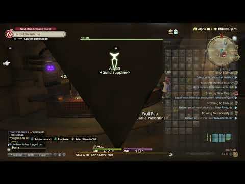 FINAL FANTASY XIV SOLO PLAYTHROUGH #88: GOLDSMITH LEVEL 20 GRIND & CLASS QUEST