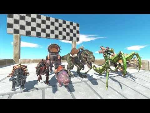 GONNA CAMPING SPEED RACE DINOSAURS & ANIMAL NEW FIRST FINISH - Animal Revolt Battle Simulator