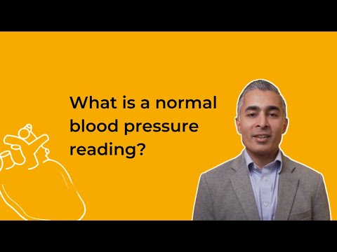 What is a normal blood pressure reading?