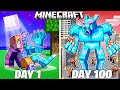I Survived 100 Days as EVIL MR. BEAST in HARDCORE Minecraft!