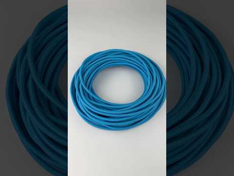 Провід прямий Світло-блактиний 2х0,5мм (ДСТУ) у тканинному обплетенні Premium