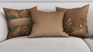 Декоративная подушка «939384» бежевый, коричневый — видео о товаре