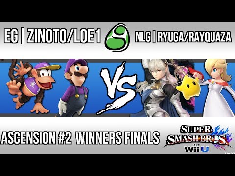 Ascension #2 dWF: EG|Zinoto/LOE1 (Diddy/Luigi) vs NLG|Ryuga/Rayquaza (Ike/Corrin + RosaLuma)