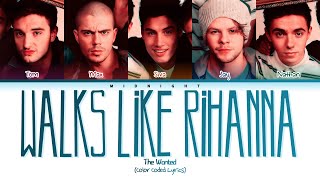 The Wanted - Walks Like Rihanna | (Color Coded Lyrics)