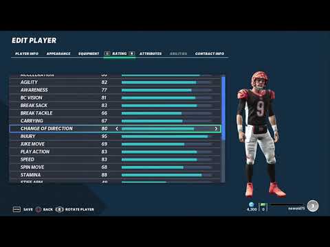 (Madden NFL 21 Preview) ROOKIE (First Look Player Model Joe Burrow Cincinnati Bengals