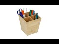 Porte-crayons en bambou Marron - Bambou - Bois manufacturé - 15 x 16 x 15 cm