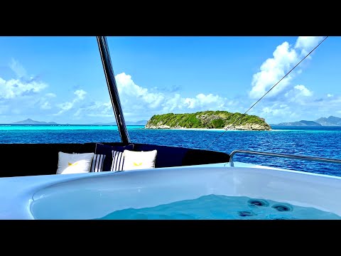 Chartering 77' Catamaran Mariah Princess III in the Tobago Cays