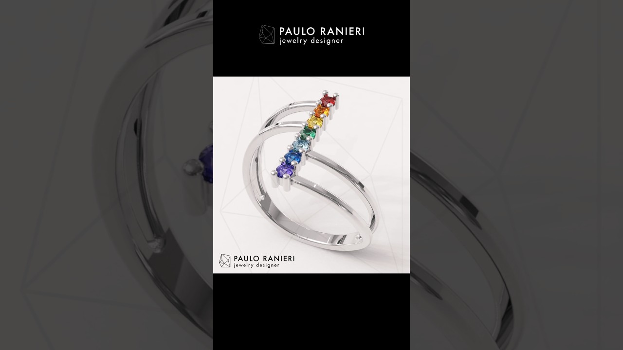7 Gemstones Ring 3D Print Model