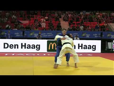Judo 2023 73 kg 1/8 GALANDARZADE V. (AZE) - MITRU V. (MDA)  Juniors European Championships The Hague