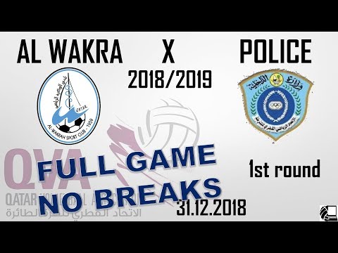 Al Wakra X Police 0:3 - Qatar Volleyball League 18/19 - (31.12.2018) NO BREAKS, BACK VIEW