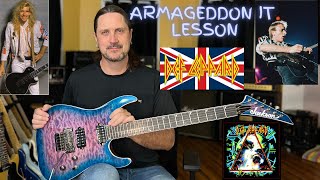 How To Play Armageddon It By Def Leppard - Guitar Lesson -Steve Clark - Phil Collen