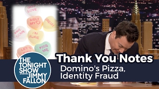 Thank You Notes: Domino's Pizza, Identity Fraud