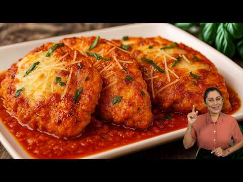 POLLO A LA PARMESANA Sin Empanizar. Receta Fácil y Saludable P/Diabetes, Hígado Graso, Anemia, Dieta