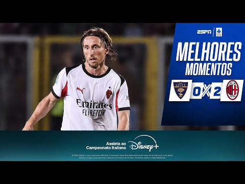 Gols e lances de Lecce x Milan